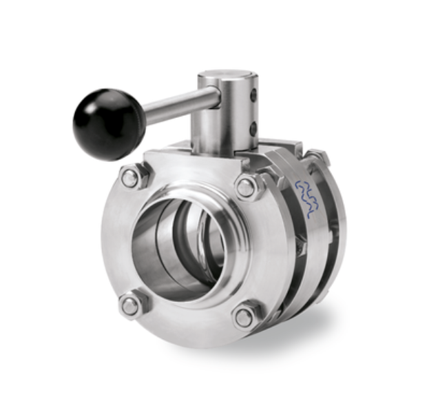 Alfa Laval LKB-F sanitary butterfly valve with clamp connection for bioprocess systems