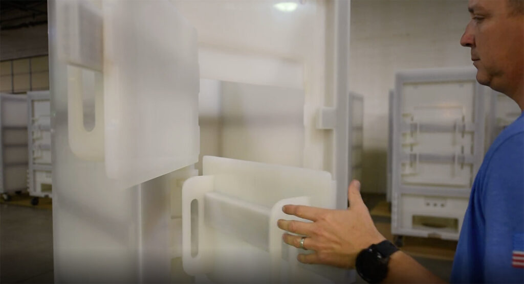 Custom bioprocess bag carts fabricated by Acuity Process Solutions