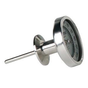 Sanitary bimetal thermometer for hygienic process monitoring