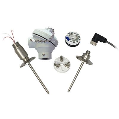 Sanitary RTD temperature probe assembly for pharmaceutical processing
