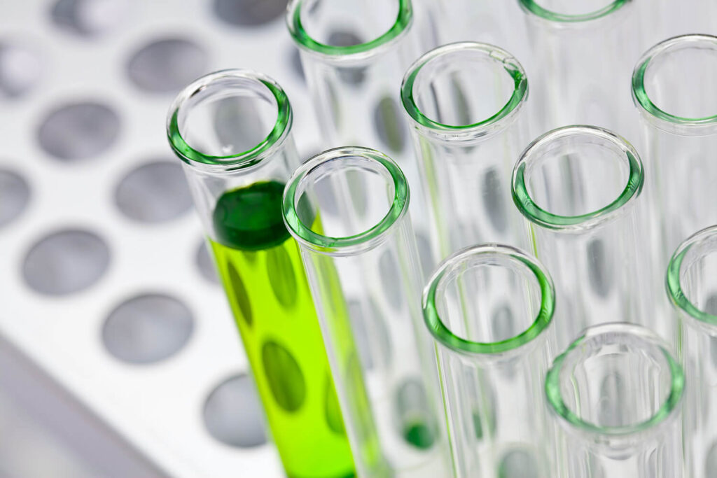 Laboratory glassware used in pharmaceutical research