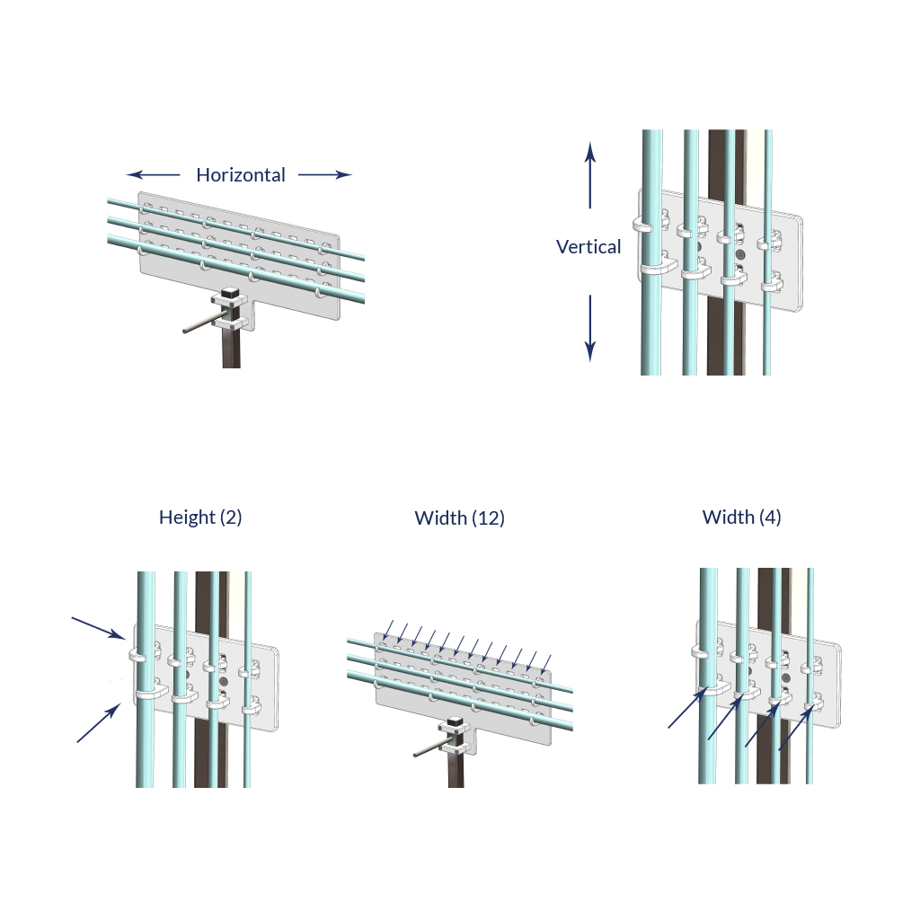 tubing management solutions - vertical and horizontal