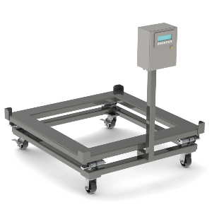 weighing cart with load cells for bioprocessing
