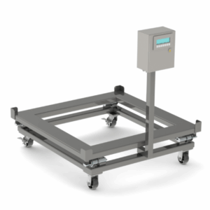 weighing cart with load cells for bioprocessing