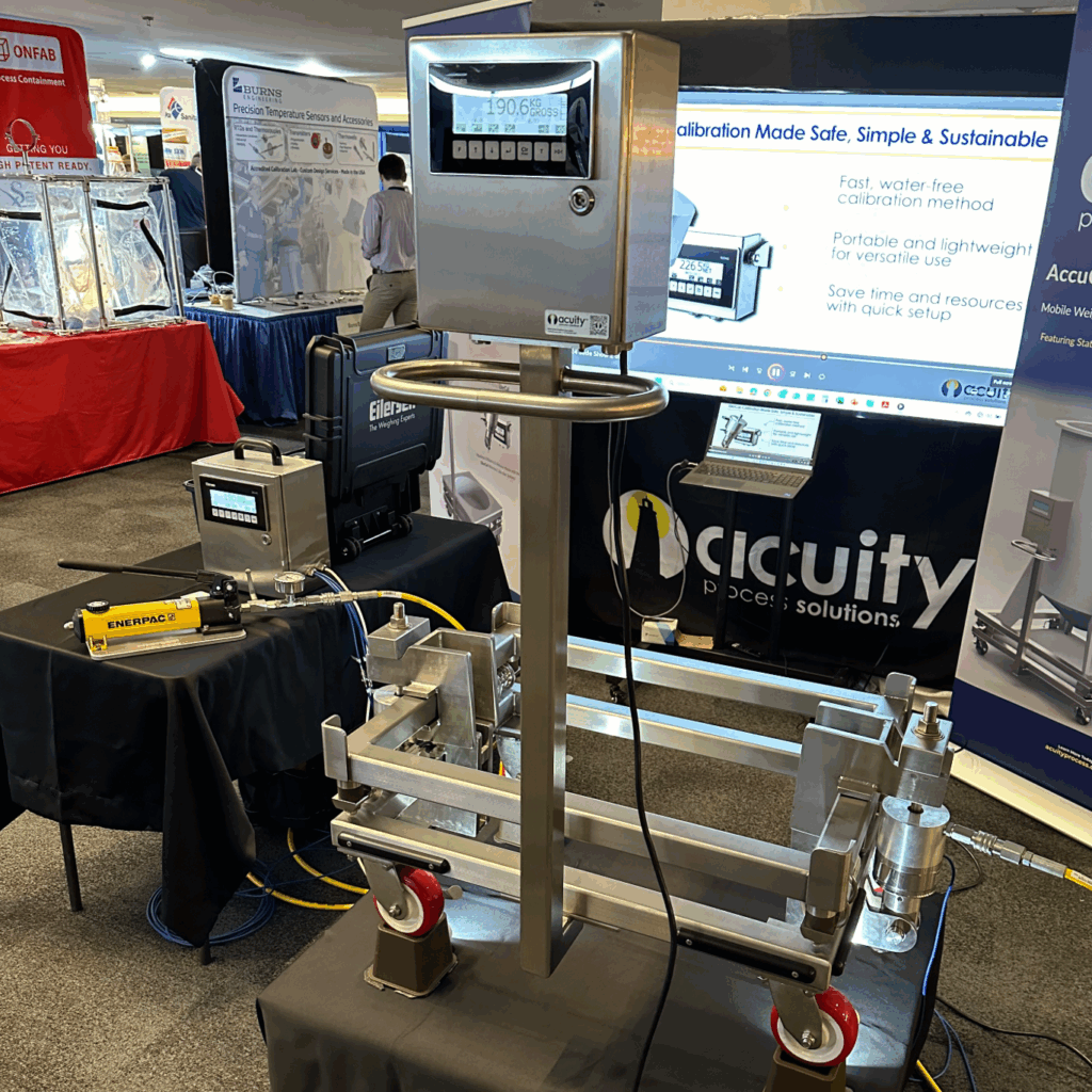 Live demo set up of AccuCart weighing system built by acuity process solutions