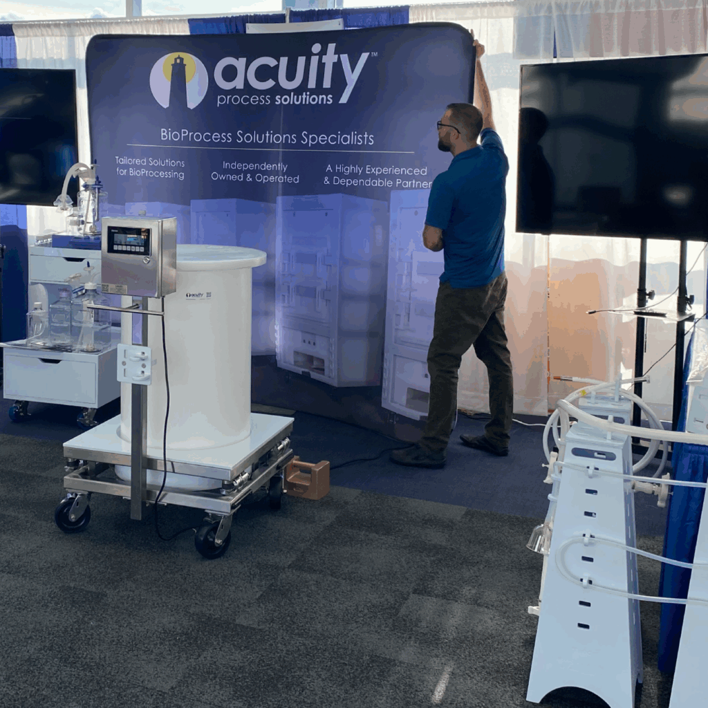 Acuity Process Solutions Booth at ISPE Boston 2024 - close up shot