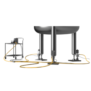 pharmaceutical load cell calibration system on a tank