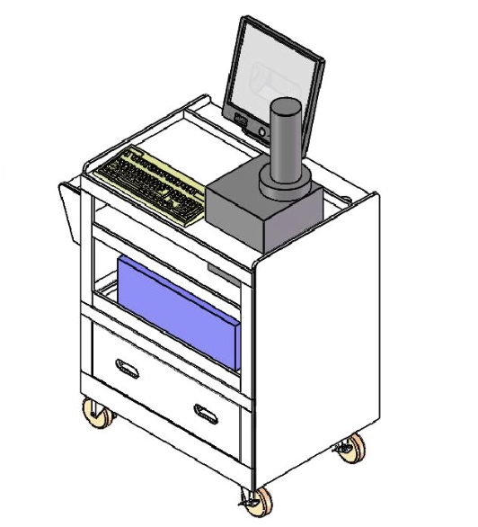 cleanroom computer cart for bioprocessing