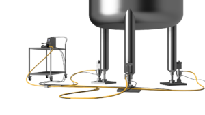 EilerCal calibrating load cells on bioprocess vessel